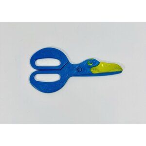 Kusan Kids Blue Bird Shaped Safety Paper Plastic Scissors Toy USA 8.25” Parrot